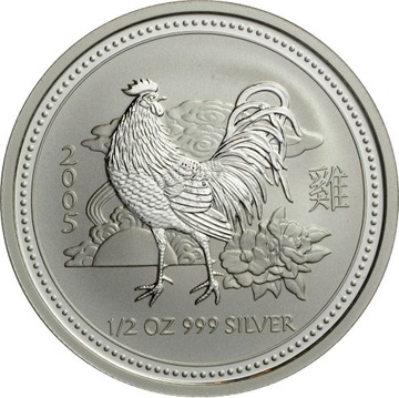 LUNAR I Rok KOGUTA 2005 Rooster 1oz 1$ kogut