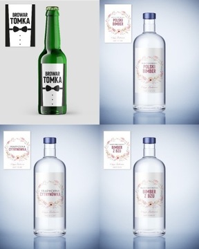 Etykiety naklejki na butelki Weselne / Własny wzór