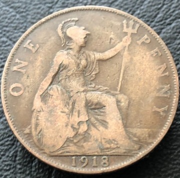 #039 Wielka Brytania One Penny 1918