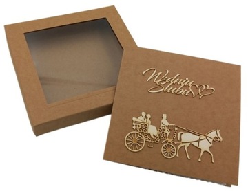 Kartka ślubna w pudełku prezent ślub 