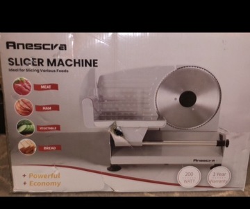 Anescra Meat Slicer 200W with Two 7.5’’ Sta.