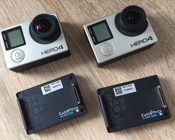 Dwie kamery GoPro 4 Black + dwa Battery Packi