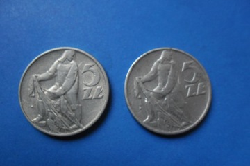 2 x 5zł Rybak 1974r.Zestaw.PRL