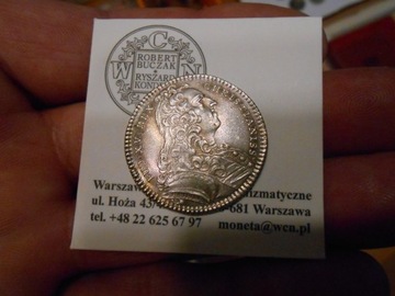 Oryginał 100 % , srebro , rok 1738 , patyna 