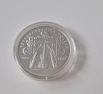 Moneta Henryk Wieniawski, 10 zł, srebrna