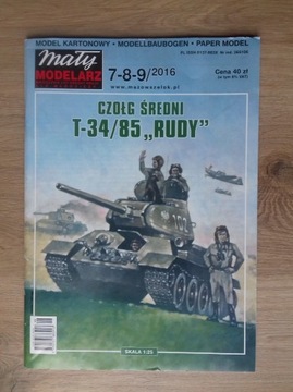 Mały Modelarz 2016/7-8-9 czołg T-34 "Rudy"