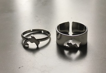Srebrne pierścionki z delfinem Matching rings 