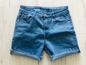 Krótkie spodenki jeansy shorty damskie S 36