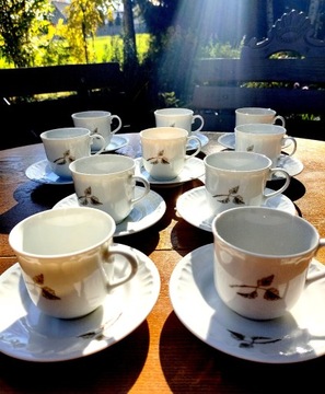 stara porcelana do kawy/herbaty Bogucice 10 osób