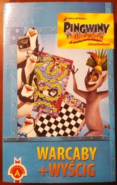 Warcaby i Wyścig mini 2w1 Pingwiny z Madagaskaru