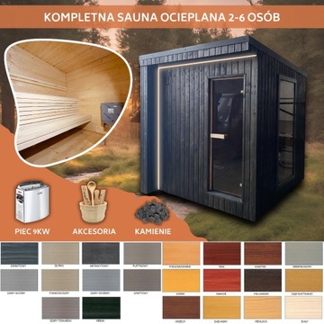 KOMPLET Sauna Ogrodowa + PIEC + AKCESORIA