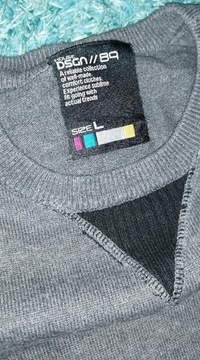 Sweter szaro-czarny firmy House 100% Bawełna