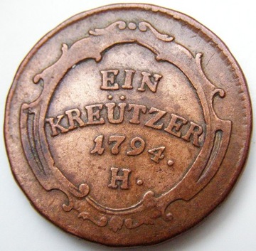 1 krajcar 1794 r.H - Günzburg Franciszek I/ II