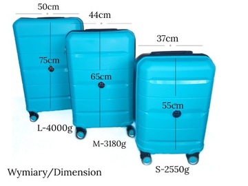 komplet 3 walizek L,M,S różne kolory