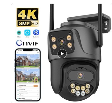 Zewnętrzna Kamera WIFI/4K 8MP HD/ monitoringu CCTV