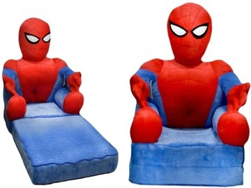 Pluszowe niebieskie krzesełko dziecięce spider XL