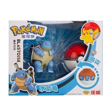 BLASTOISE POKEMON FIGURKA + POKEBALL PREZENT