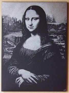 Rzezbiony obraz... GRAWERKA L.Da Vinci Mona Lisa