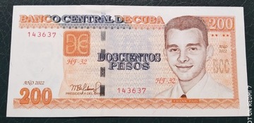 CUBA 200 pesos 2022 UNC