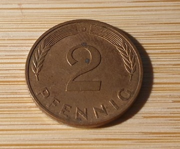 Moneta 2 pfennig z 1989 - Niemcy