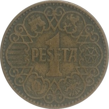 Hiszpania 1 peseta 1944, KM#767