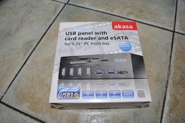 Akasa AK-HC-05BKV2 Panel USB i czytnik kart