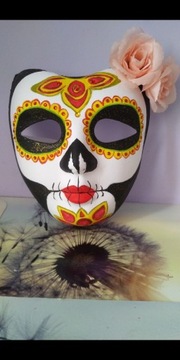 Maska na Halloween karnawałowa sugar skull