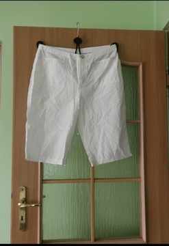 Marks&Spencer białe bawełniane krótkie spodnie  XL