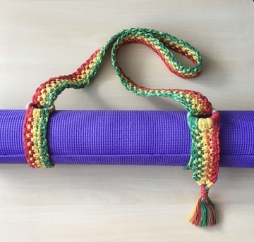 Makrama pasek na matę do jogi, fitness Handmade