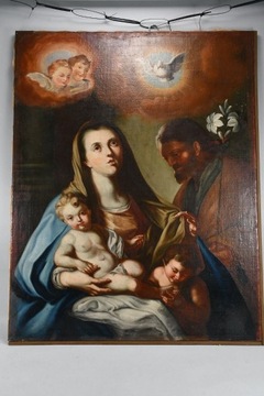 Madonna z dzieciątkiem barokowy obraz 18 wiek 