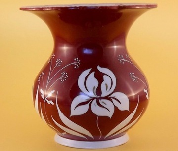 Spechtsbrunn wazon ręcznie malowany lata 60te.XXw.