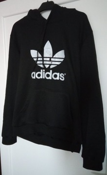 Czarna bluza z kapturem Adidas