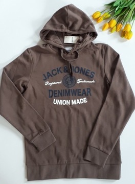 Bluza męska z kapturem brązowa Jack&Jones S