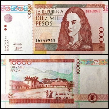 Kolumbia 10000 Pesos 2007 UNC