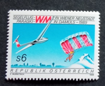 Znaczki** Austria 1989r Mi1947 Lotnictwo