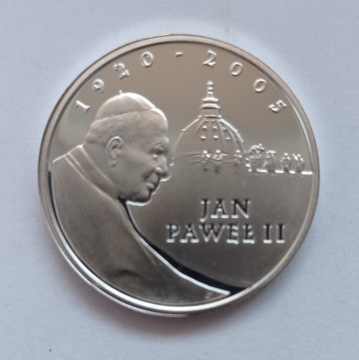 10zł 2005r, Jan Paweł II  , Mennicza