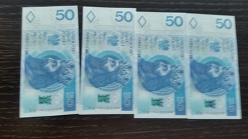 Banknoty 50 zł 4 szt