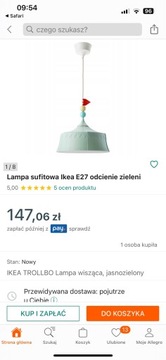 Lampa sufitowa Ikea namiot cyrkowy E27