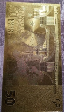 Złoty banknot Euro 