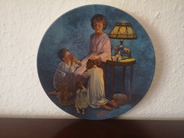 Porcelanowy talerz kolekcjonerski Norman Rockwell