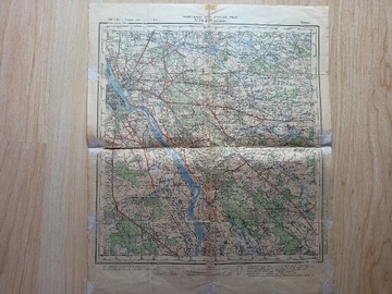 Radziecka mapa wojskowa sztabowa Warszawy z 1940