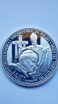 Medal JP II Pielgrzymka do Polski 2008 Srebro #125