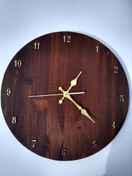 Zegar ścienny drewniany vintage loft industrial