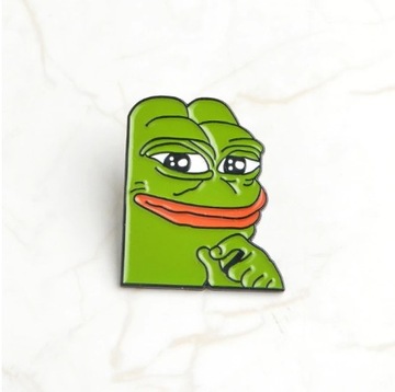 Metalowe przypinki ''pepe the frog'' meme