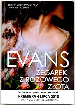 UNIKAT !!! -Zegarek z różowego złota - Evans 2013 