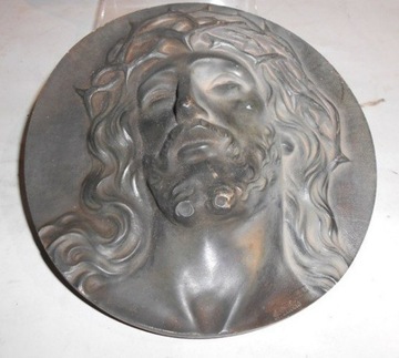 Chrystus, rzeźba, brąz sygnowana A. Dubois oryginał
