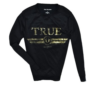 TRUE RELIGION Sweat Retro Męska Bluza Crewneck S