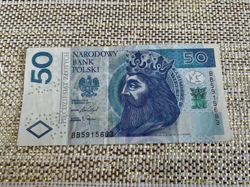 banknot 50 zł seria BB 2017
