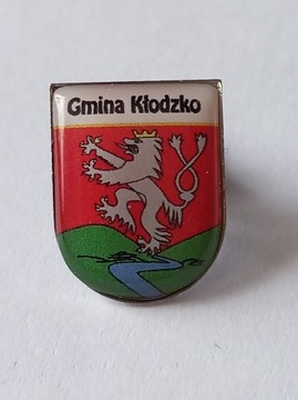 Herb gmina Kłodzko przypinka pin odznaka wpinka