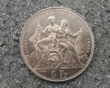 Szwajcaria 5 fr. 1883 r